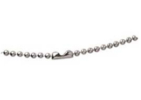 BRADY PEOPLE ID, NICKEL-PLATED STEEL BEADED NECK CHAIN WITH CONNECTOR, LENGTH 30